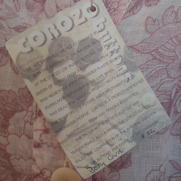 FLAX Boxy Cardi Pink & White Size Small - Picture 3 of 5